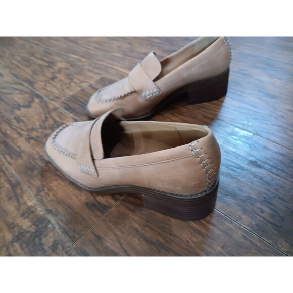 Crown Vintage tan shoes leather womens size 7.5 2" heels - Picture 5 of 7